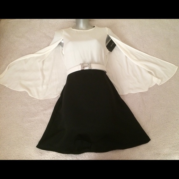 ZARA Sexy Exquisite Silky Drape Cape Dress - Picture 7 of 8